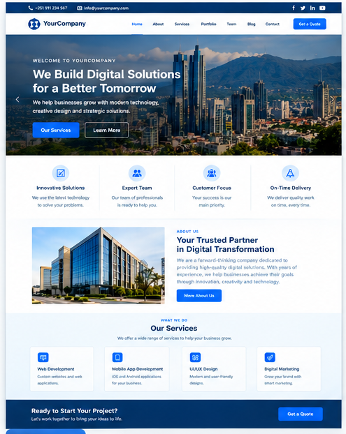 YourCompany – Modern Corporate Business WordPress Theme